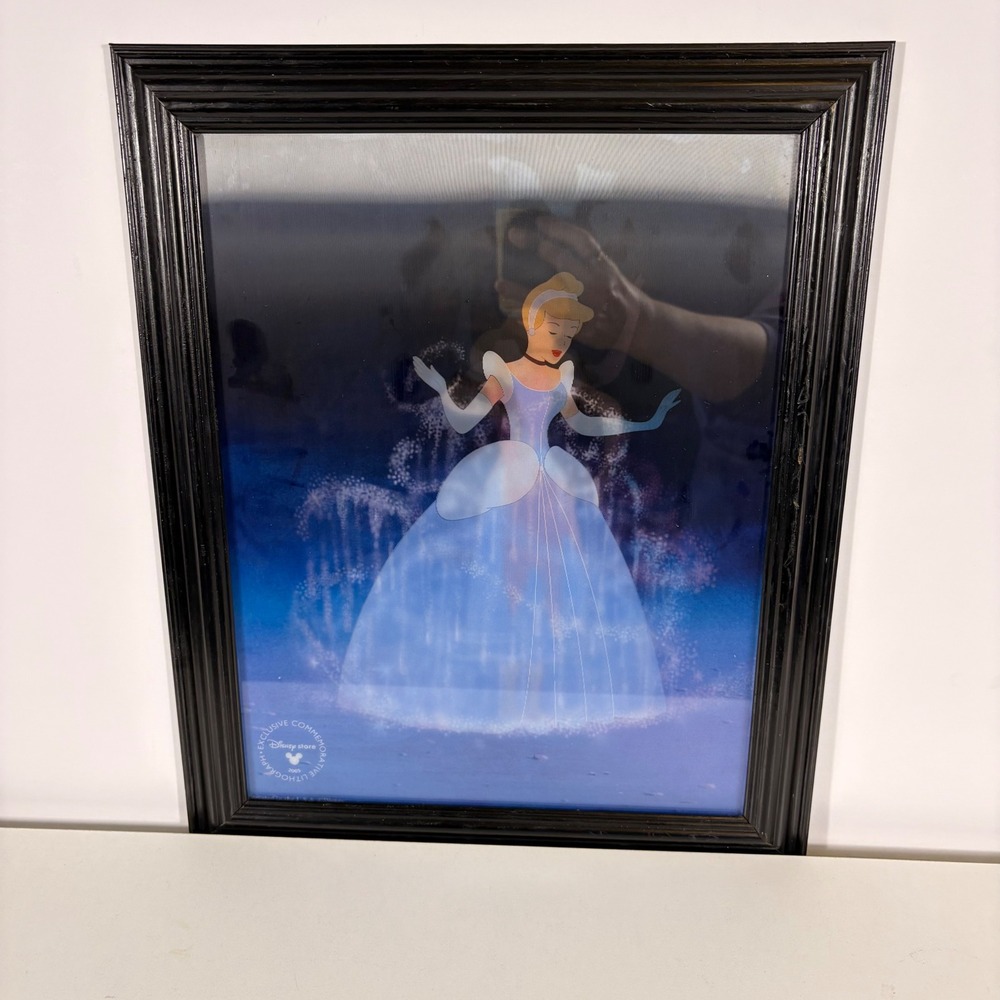 Disney Cinderella 2005 Lenticular Commemorative Moving Lithograph Framed Art
